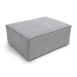 Abakus Direct Doris Basket Weave Footstool with Modular Comfort & Timeless Style in Grey - thumbnail 3