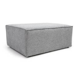 Abakus Direct Doris Basket Weave Footstool with Modular Comfort & Timeless Style in Grey - thumbnail 2