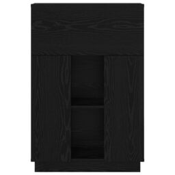 Berkfield Home Black Oak Writing Desk Black Oak Engineered Wood Medium Sturdy - thumbnail 5