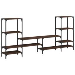 Berkfield Home TV Cabinet Brown Oak 206.5x28.5x95 cm Engineered Wood