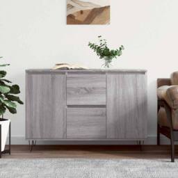 Berkfield Home Sideboard Grey Sonoma 104x35x70 cm Engineered Wood - Size: 104 x 35 x 70 cm - thumbnail 2