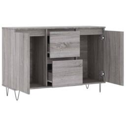 Berkfield Home Sideboard Grey Sonoma 104x35x70 cm Engineered Wood - Size: 104 x 35 x 70 cm - thumbnail 6