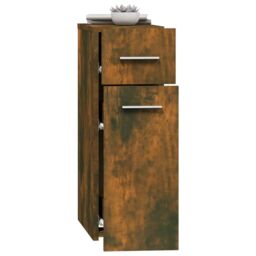 Berkfield Home Apothecary Cabinet Smoked Oak 20x45.5x60 cm Engineered Wood in Brown - thumbnail 4