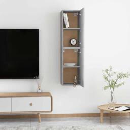 Berkfield Home TV Cabinets 2 pcs Concrete Grey 30.5x30x60 cm Engineered Wood - thumbnail 5