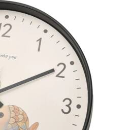 KORVIXA 12in 30cm Cute Round Wall Clock Non Ticking Clock in Black - Size: 0.6m2 - thumbnail 4