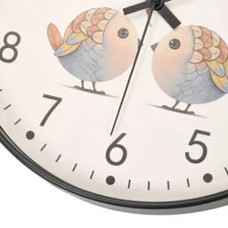 KORVIXA 12in 30cm Cute Round Wall Clock Non Ticking Clock in Black - Size: 0.6m2 - thumbnail 3