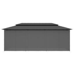 Berkfield Home Gazebo with Curtains 600x298x270 cm Anthracite in Black - Size: 600 x 298 x 270 cm - thumbnail 5