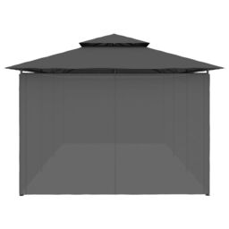Berkfield Home Gazebo with Curtains 600x298x270 cm Anthracite in Black - Size: 600 x 298 x 270 cm - thumbnail 6