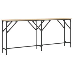 Berkfield Home Console Table Sonoma Oak 180x29x75 cm Engineered Wood in Brown - Size: 180 x 29 x 75 cm - thumbnail 6