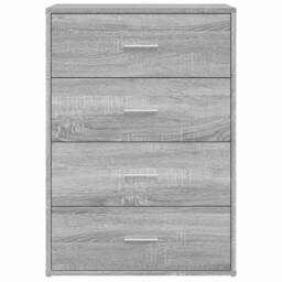 Berkfield Home Sideboards 2 pcs Grey Sonoma 60x31x84 cm Engineered Wood - Size: 60 x 31 x 84 cm - thumbnail 5