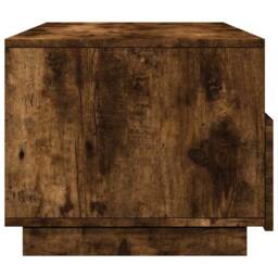 Berkfield Home Modern Coffee Table with LED Lights Smoked Oak 90x49x40 cm in Brown - Size: 90 x 49 x 40 cm - thumbnail 6