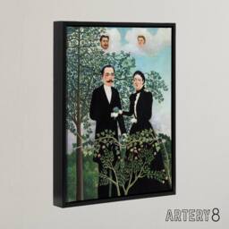 "Artery8 Past & Present Philosophical Thought Rousseau Framed Canvas Wall Art - Size: W12"" x H16""" - thumbnail 2