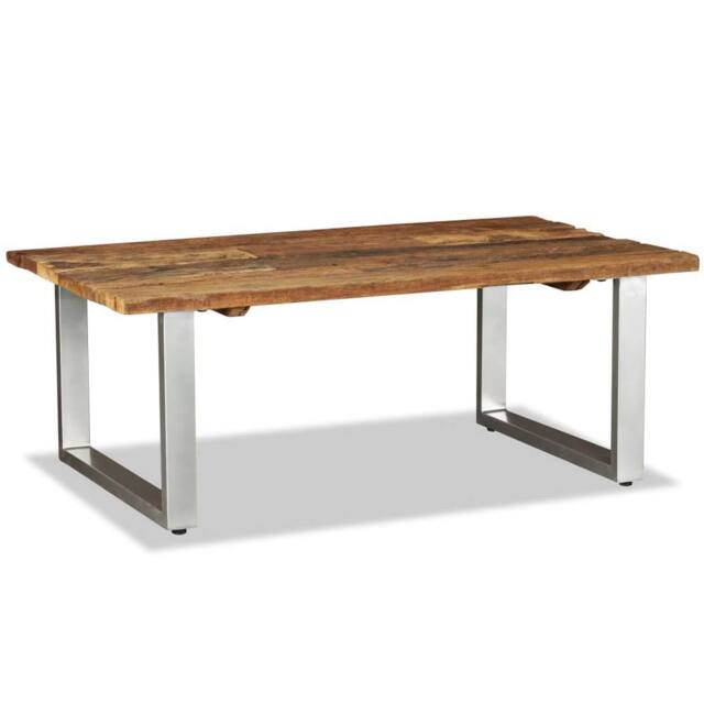Berkfield Home Beautiful Coffee Table Solid Reclaimed Wood 100x60x38 cm in Brown - Size: 100 x 60 x 38 cm - image 1