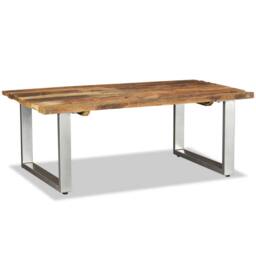 Berkfield Home Beautiful Coffee Table Solid Reclaimed Wood 100x60x38 cm in Brown - Size: 100 x 60 x 38 cm - thumbnail 5