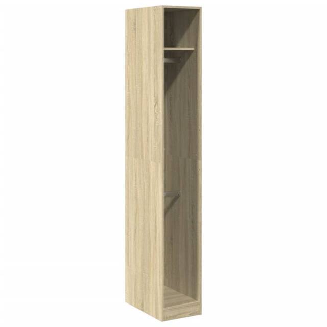 Berkfield Home Wardrobe Sonoma Oak 30x50x200 cm Engineered Wood in Light Oak - Size: 30 x 50 x 200 cm - image 1