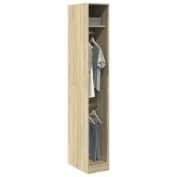 Berkfield Home Wardrobe Sonoma Oak 30x50x200 cm Engineered Wood in Light Oak - Size: 30 x 50 x 200 cm - thumbnail 2