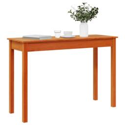 Berkfield Home Console Table Wax Brown 110x40x75 cm Solid Wood Pine - Size: 110 x 40 x 75 cm - thumbnail 4