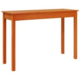 Berkfield Home Console Table Wax Brown 110x40x75 cm Solid Wood Pine - Size: 110 x 40 x 75 cm - thumbnail 2