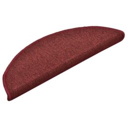 Berkfield Home Carpet Stair Treads 15 pcs Red 56x17x3 cm - Size: Medium - thumbnail 3
