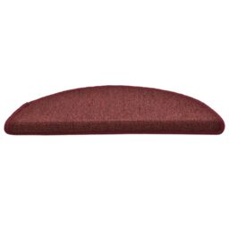 Berkfield Home Carpet Stair Treads 15 pcs Red 56x17x3 cm - Size: Medium - thumbnail 5