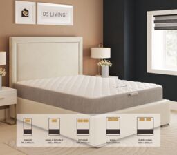 DS Living Luxe Medium Pocket Sprung Essentials Mattress in Grey - Size: King - thumbnail 6