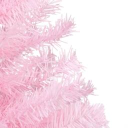 Berkfield Home Artificial Pre-lit Christmas Tree with Ball Set Pink 210 cm PVC - thumbnail 4