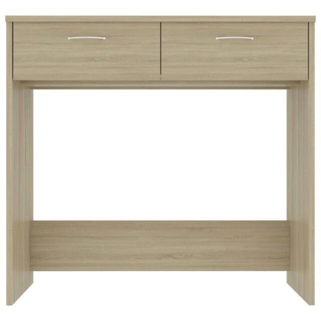 Berkfield Home Modern Desk Sonoma Oak 80x40x75 cm Engineered Wood in Light Tan - Size: 80 x 40 x 75 cm - image 1