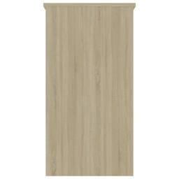 Berkfield Home Modern Desk Sonoma Oak 80x40x75 cm Engineered Wood in Light Tan - Size: 80 x 40 x 75 cm - thumbnail 4