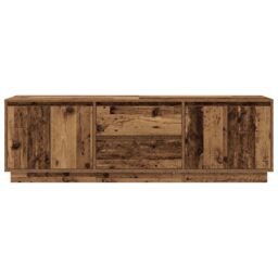 Berkfield Home TV Cabinet with LED Lights Old Wood 160.5x41x50 cm in Brown - thumbnail 7