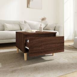 Berkfield Home Side Tables 2 pcs Brown Oak 50x46x35 cm Engineered Wood - Size: 50 x 46 x 35 cm - thumbnail 4