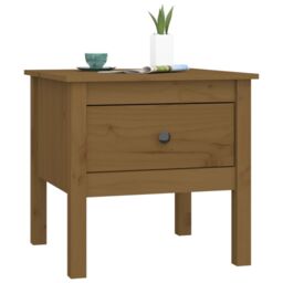Berkfield Home Side Tables 2 pcs Honey Brown 50x50x49 cm Solid Wood Pine - Size: 50 x 50 x 49 cm - thumbnail 6