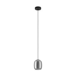 Eglo Ciampino Black Steel & Glass Modern Pendant - thumbnail 2