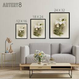"Artery8 Frederick Sander Dendrobium Formosum Orchid Flowers Framed Canvas Art - Size: W12"" x H16""" - thumbnail 4