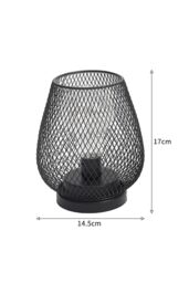 Living and Home Set of 2 Modern Elegant LED Table Lamps in Black - thumbnail 4