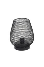 Living and Home Set of 2 Modern Elegant LED Table Lamps in Black - thumbnail 3