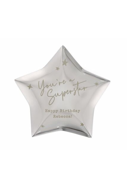 Personalised Memento Company Personalised Youre a Star Trinket Box in Metallic Silver - image 1