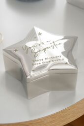Personalised Memento Company Personalised Youre a Star Trinket Box in Metallic Silver - thumbnail 4