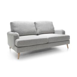 Abakus Direct Harper 3-Seater Sofa - Durable & Easy Clean Upholstery in Light Grey - thumbnail 3