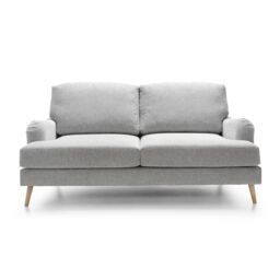 Abakus Direct Harper 3-Seater Sofa - Durable & Easy Clean Upholstery in Light Grey - thumbnail 2