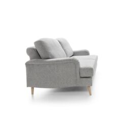 Abakus Direct Harper 3-Seater Sofa - Durable & Easy Clean Upholstery in Light Grey - thumbnail 4