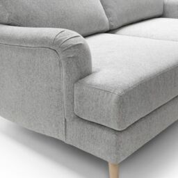 Abakus Direct Harper 3-Seater Sofa - Durable & Easy Clean Upholstery in Light Grey - thumbnail 9