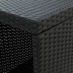 Berkfield Home 5 Piece Garden Bar Set with Cushions Poly Rattan Black - thumbnail 4