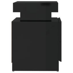 Berkfield Home Stylish Bedside Cabinet High Gloss Black 45x35x52 cm Engineered Wood - Size: 45 x 35 x 52 cm - thumbnail 5
