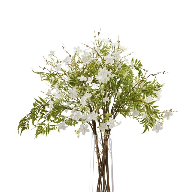 Love Lace Italian White Bellflower Artificial Flower in Green - image 1