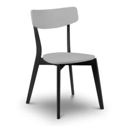 Cheshire Portland Premium Grey & Black Dining Chairs - Set of 4 - thumbnail 2