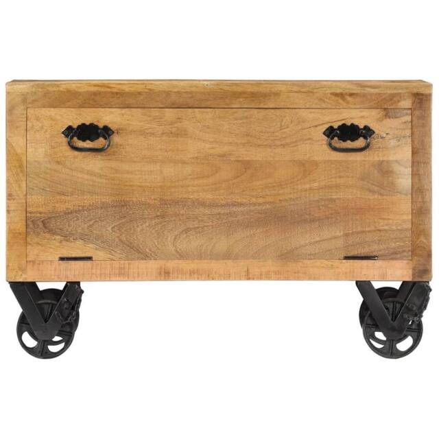 Berkfield Home Shoe Cabinet 86x35x55 cm Solid Mango Wood in Brown - Size: 86 x 35 x 55 cm - image 1