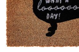Orsina What A Long Day' Sausage Dog Doormat, Humorous Coir Mat With Dachshund Print & PVC Backing, Durable in Natural - Size: 100 cm diameter - thumbnail 4