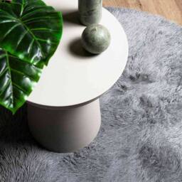 Berkfield Home Shaggy Rug High Pile NAVARRA Light Grey 160x160 cm Polyester - Size: Medium - thumbnail 8