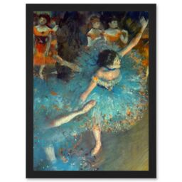 Artery8 Edgar Degas Dancer Painting Ballerina Artwork Framed Wall Art Print A4 in Black - thumbnail 1