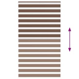Berkfield Home Zebra Blind Brown 135x230 cm Fabric Width 130.9 cm Polyester - thumbnail 5
